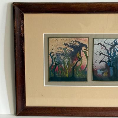 LOT 46X: Framed Abstract Artwork