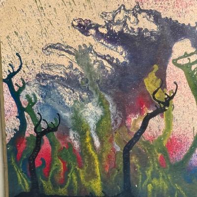 LOT 46X: Framed Abstract Artwork