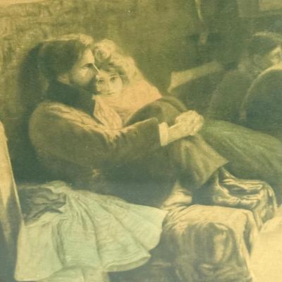 LOT 47X: Antique Wood Framed Beethoven Sonata Framed Print