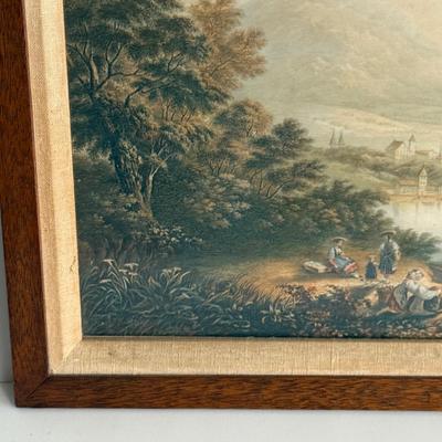 LOT 48X: "Lake Lucerne, Switzerland" by George Baxter Framed Color Print