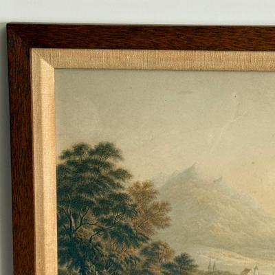 LOT 48X: "Lake Lucerne, Switzerland" by George Baxter Framed Color Print