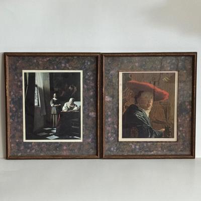 LOT 50X: Framed National Gallery Of Art Prints: "Girl With the Red Hat"