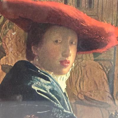 LOT 50X: Framed National Gallery Of Art Prints: "Girl With the Red Hat"