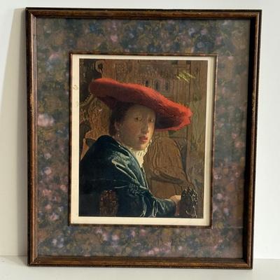 LOT 50X: Framed National Gallery Of Art Prints: "Girl With the Red Hat"