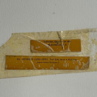 LOT 50X: Framed National Gallery Of Art Prints: "Girl With the Red Hat"