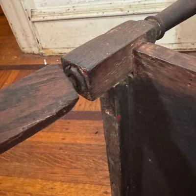 LOT 51D: Antique Wooden Tea Cart with Tiled Tray