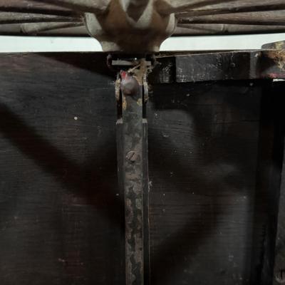 LOT 51D: Antique Wooden Tea Cart with Tiled Tray