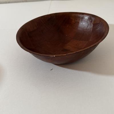 LOT 52L: Nissen Denmark Cheese Board and Assortment of Wooden Bowls, Plates