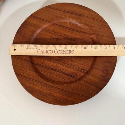 LOT 52L: Nissen Denmark Cheese Board and Assortment of Wooden Bowls, Plates