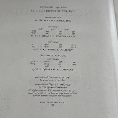 LOT 65X: The World Book Encyclopedia Set, 1949!!