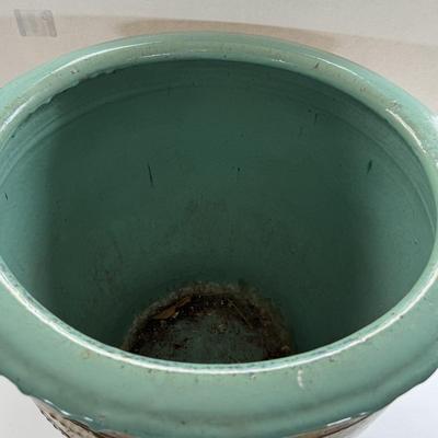 LOT 69X: Chinese Egg Pot Dragon Motif Large Jardiniere (19 inches)