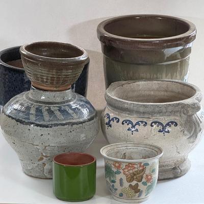 LOT 70X: Stoneware, Pottery, Ceramic Assorted Pots and Planters