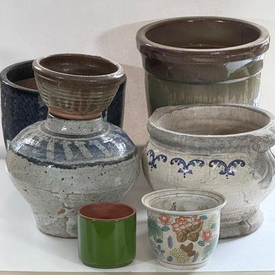 LOT 70X: Stoneware, Pottery, Ceramic Assorted Pots and Planters