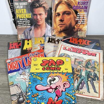 LOT 78L: Zap Comix, National Lampoon Magazine, Heavy Metal Adult Magazines & People Magazines
