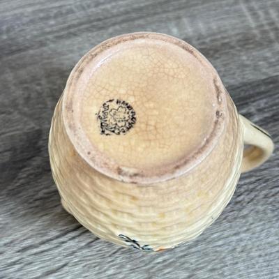 LOT 80L: Pottery Collection: Frog Bowl, Fruit Orchard Majolica Style Plates & Two Small Pitchers