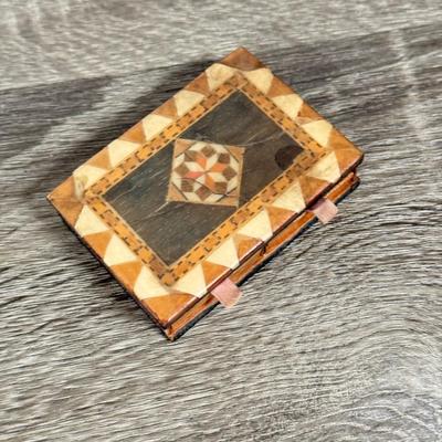 LOT 84L: Beautiful Vintage Inlayed Trinket Box Collection w/ Matching Tray & Collection of Glass Marbles