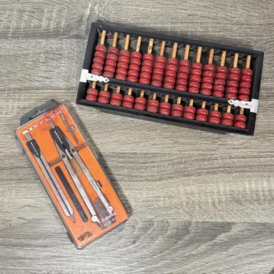 LOT 85L: Vintage Abacus & Riefler Drafting Tool Set