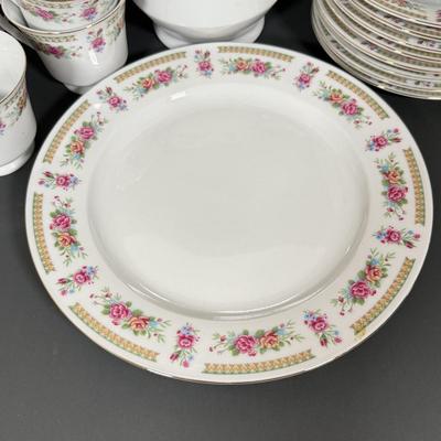 LOT 86D: White Floral Tea Set made in China