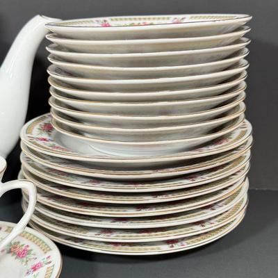 LOT 86D: White Floral Tea Set made in China