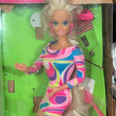 LOT 88D: Vintage Barbie Corvette & Dolls: Ken’s, Totally Hair Barbie & More