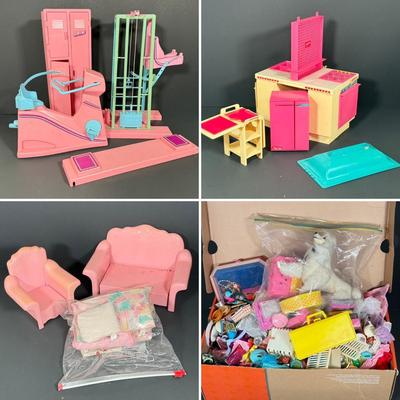LOT 90D: 1980s Mattel Barbie Furniture, Clothes & Accessories
