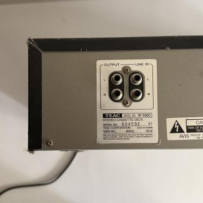 LOT 91X: TEAC W-500C Stereo Double Cassette Deck