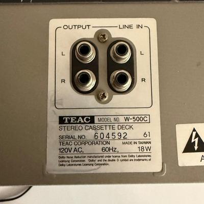 LOT 91X: TEAC W-500C Stereo Double Cassette Deck