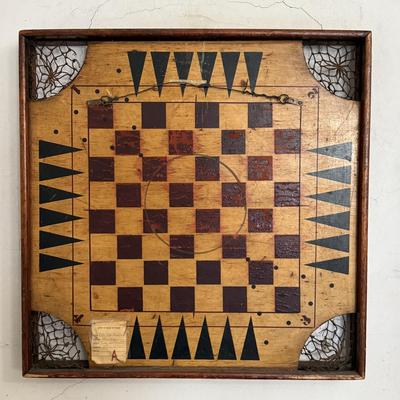 LOT 95X: Vintage Carrom Game Board