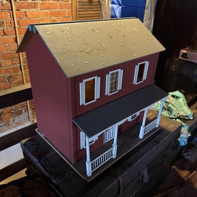 LOT 98Z: Vintage 24” Wooden Doll House