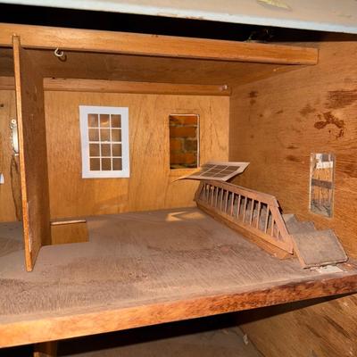 LOT 98Z: Vintage 24” Wooden Doll House