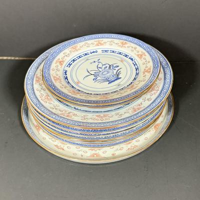 LOT 99D: Vintage China, Etched Chopsticks & Fish Rests