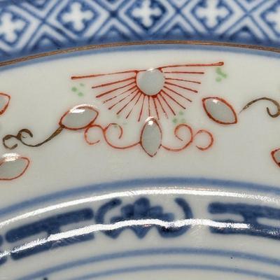 LOT 99D: Vintage China, Etched Chopsticks & Fish Rests