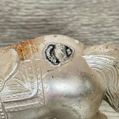 LOT 100D: Vintage Horse Collection: Large Lighter, Brush, Statues, Avon Bottle & Knobs