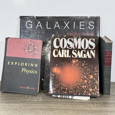 LOT 102L: Cosmos by Carl Sagan, Galaxies by Timothy Ferris & Vintage Physics Books