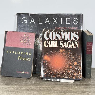 LOT 102L: Cosmos by Carl Sagan, Galaxies by Timothy Ferris & Vintage Physics Books