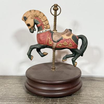 LOT 105D: Vintage Musical Rocking Horse & Carousel Horse