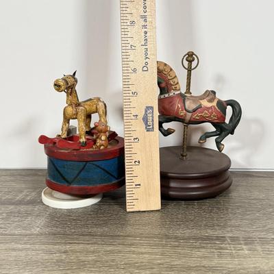 LOT 105D: Vintage Musical Rocking Horse & Carousel Horse