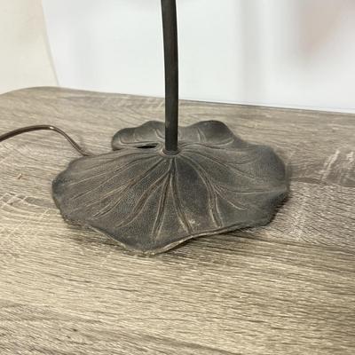 LOT 111L: Pair of Vintage Tiffany Style Glass Gooseneck Lamps