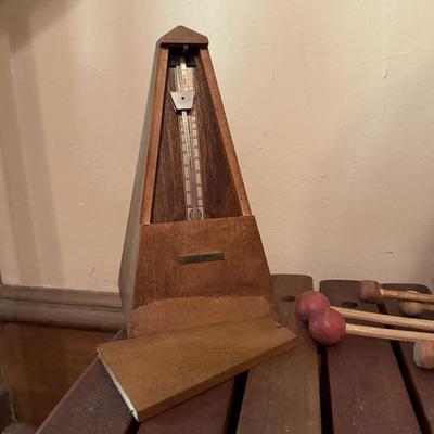 LOT 112L: Wooden Xylophone, Vintage Metronome & More