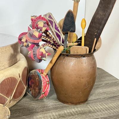 LOT 113D: Oceandrum, Vintage Drums & Handheld Percussion Instruments