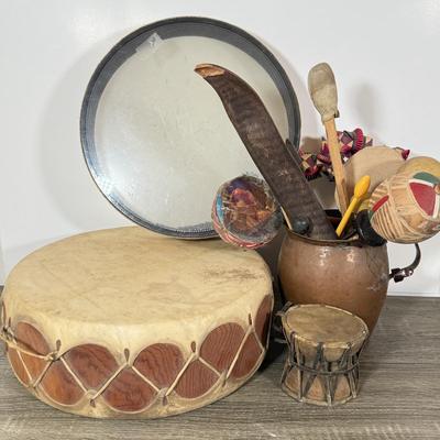 LOT 113D: Oceandrum, Vintage Drums & Handheld Percussion Instruments