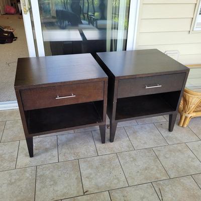 Pair of Wooden End Tables (BSR-EL)