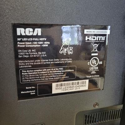 RCA 50" Flat-Screen T.V. (BD-EL)
