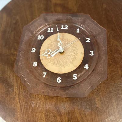 Delicate Pink Glass Clock - 33