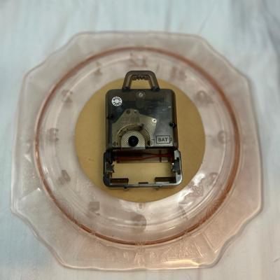Delicate Pink Glass Clock - 33