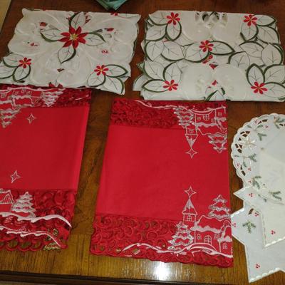 Collection of Winter/Holiday Table Linens