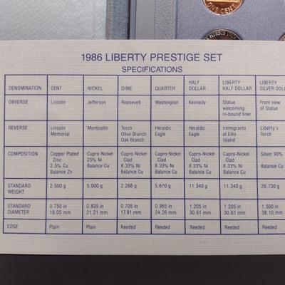 1986 U.S. Mint Liberty Prestige Proof Coin Set (#1)