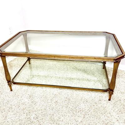 MCM Gold Framed Coffee Table