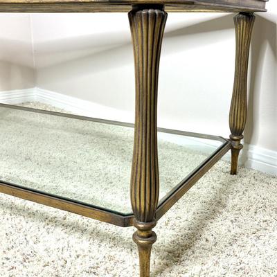 MCM Gold Framed Coffee Table