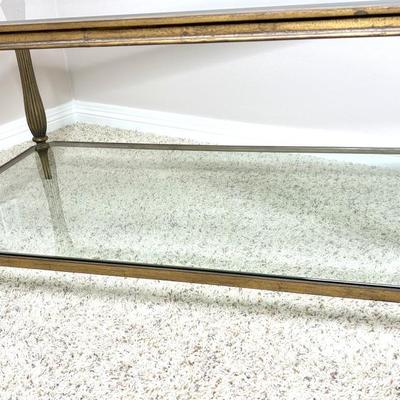 MCM Gold Framed Coffee Table